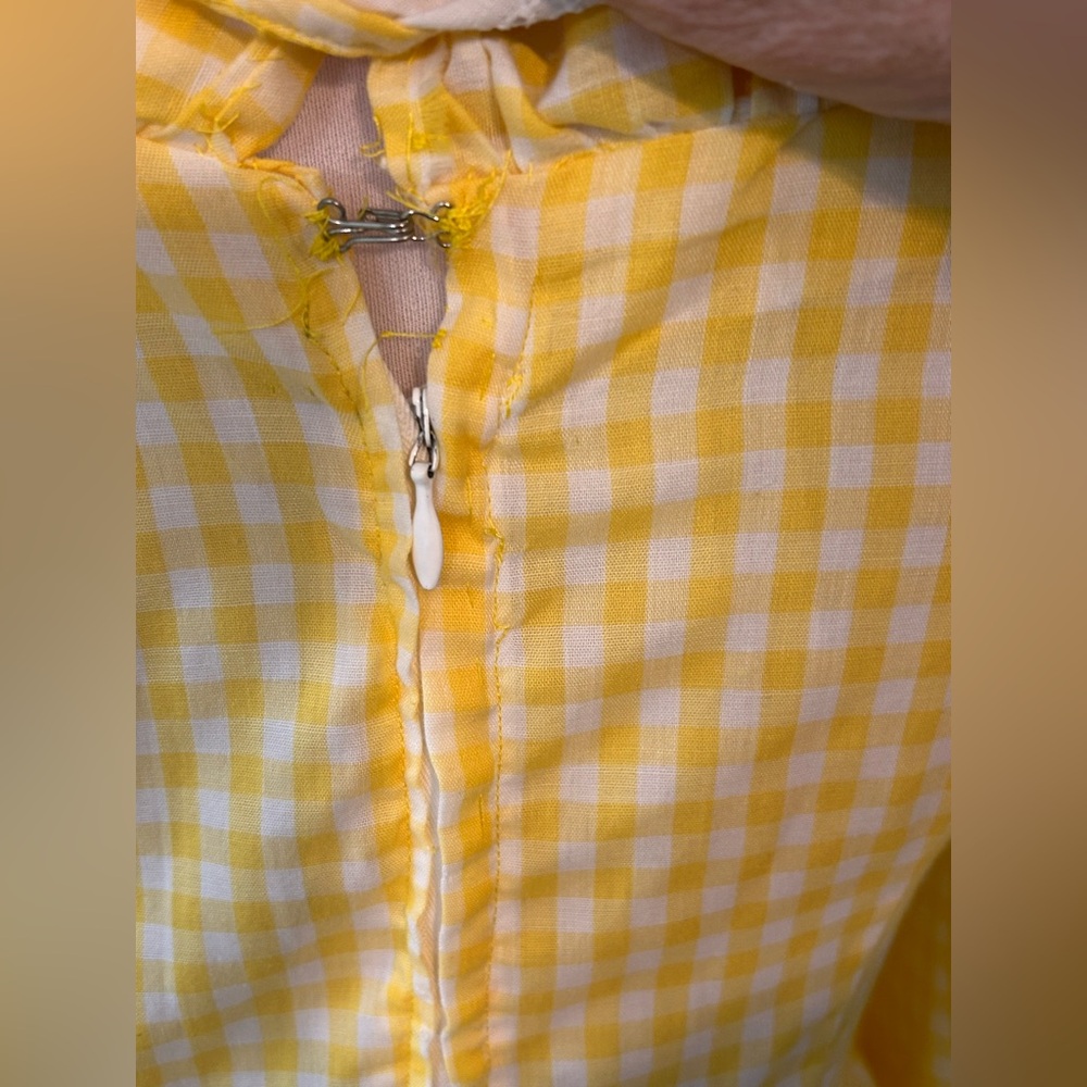 Handmade Prairie cottage-core Gingham Dress - Picture 5 of 16